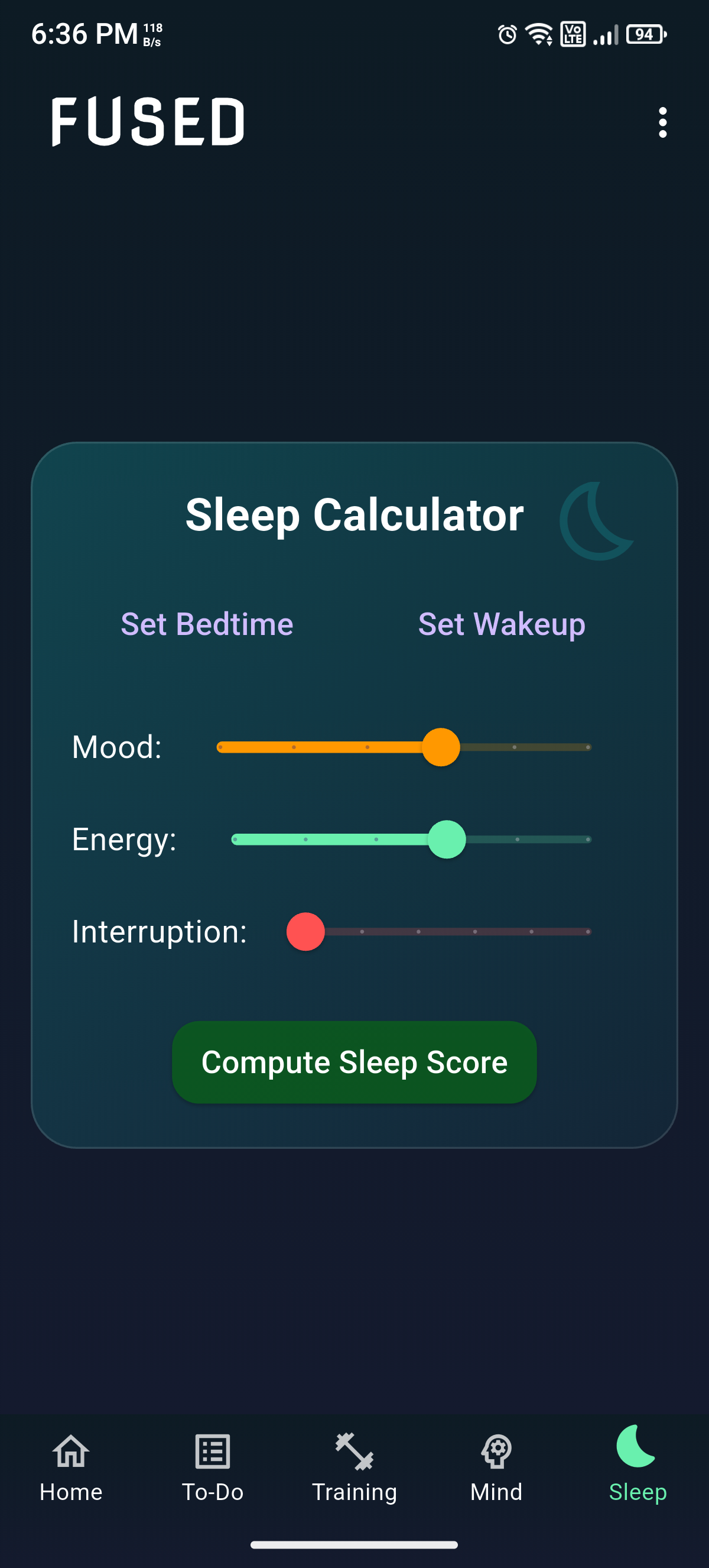 Sleep Screen